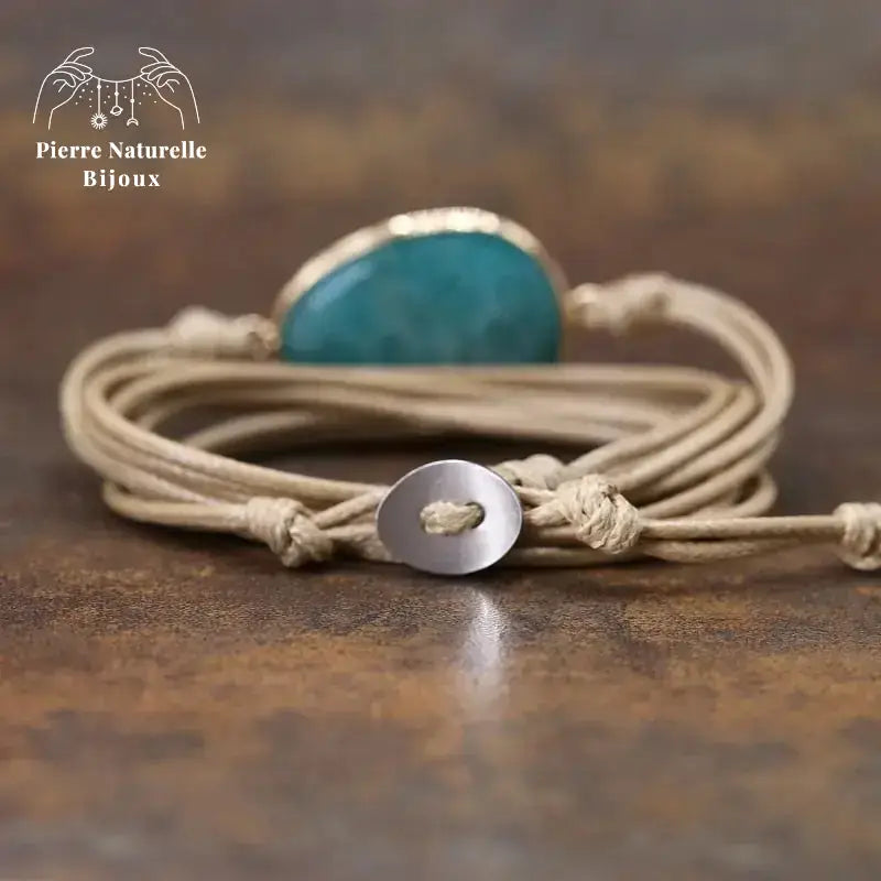 Bracelet "Courage" en Amazonite | Bracelets | pierre naturelle bijoux