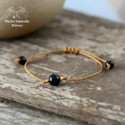 Bracelet "Minimaliste" en Agate noire