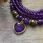 Bracelet "Cœur" en Améthyste | Bracelets | pierre naturelle bijoux