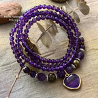 Bracelet "Cœur" en Améthyste | Bracelets | pierre naturelle bijoux