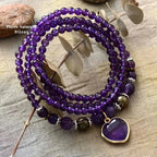 Bracelet "Cœur" en Améthyste | Bracelets | pierre naturelle bijoux