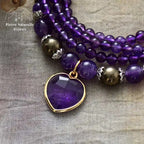 Bracelet "Cœur" en Améthyste | Bracelets | pierre naturelle bijoux