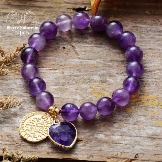 Bracelet "Hestia" en Améthyste