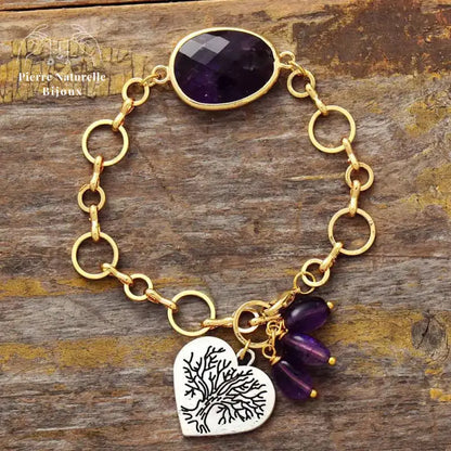 Bracelet "Primaire" en Améthyste | Bracelets | pierre naturelle bijoux