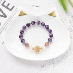 Bracelet en Améthyste, Quartz rose et Pierre de lune | Bracelets | pierre naturelle bijoux