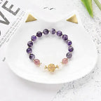 Bracelet en Améthyste, Quartz rose et Pierre de lune | Bracelets | pierre naturelle bijoux