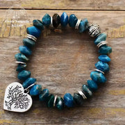 Bracelet "Arbre de vie" en Apatite | Bracelets | pierre naturelle bijoux