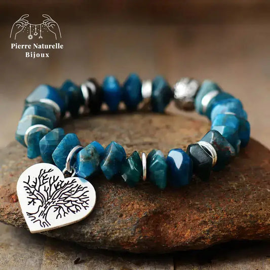 Bracelet "Arbre de vie" en Apatite | Bracelets | pierre naturelle bijoux