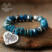 Bracelet "Arbre de vie" en Apatite | Bracelets | pierre naturelle bijoux