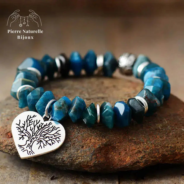 Bracelet "Arbre de vie" en Apatite | Bracelets | pierre naturelle bijoux