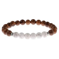 Bracelet "Guérison" en Bois et Howlite | Bracelets | pierre naturelle bijoux