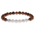 Bracelet "Guérison" en Bois et Howlite | Bracelets | pierre naturelle bijoux