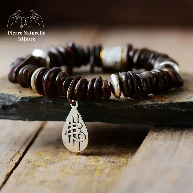 Bracelet charm "Bouddha" en Bronzite | Bracelets | pierre naturelle bijoux