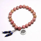 Bracelet charm "Repos" en Rhodochrosite et Lapis-lazuli | Bracelets | pierre naturelle bijoux