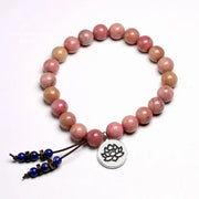 Bracelet charm "Repos" en Rhodochrosite et Lapis-lazuli | Bracelets | pierre naturelle bijoux