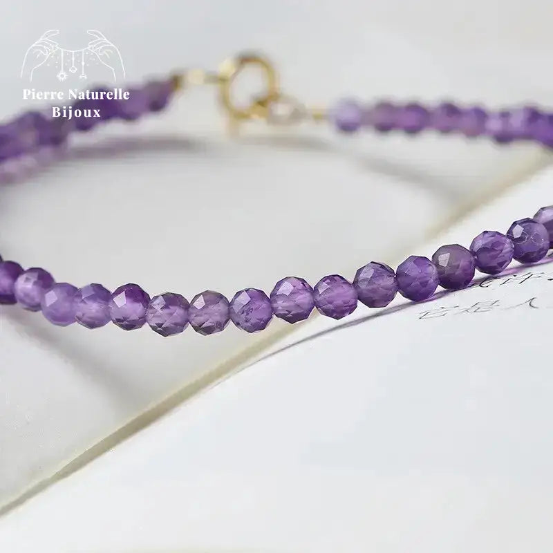 Bracelet fin en Améthyste | Bracelets | pierre naturelle bijoux