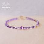 Bracelet fin en Améthyste et Agate rouge | Bracelets | pierre naturelle bijoux