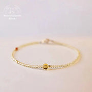 Bracelet fin en Citrine et Agate rouge | Bracelets | pierre naturelle bijoux