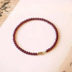 Bracelet fin "Assistance" en Grenat