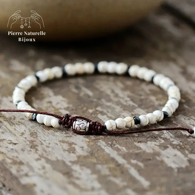 Bracelet fin en Howlite / Turquoise | Bracelets | pierre naturelle bijoux