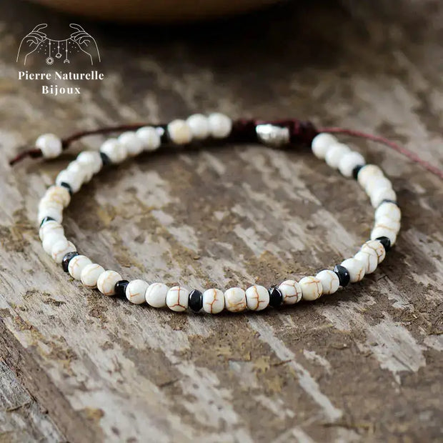 Bracelet fin en Howlite 