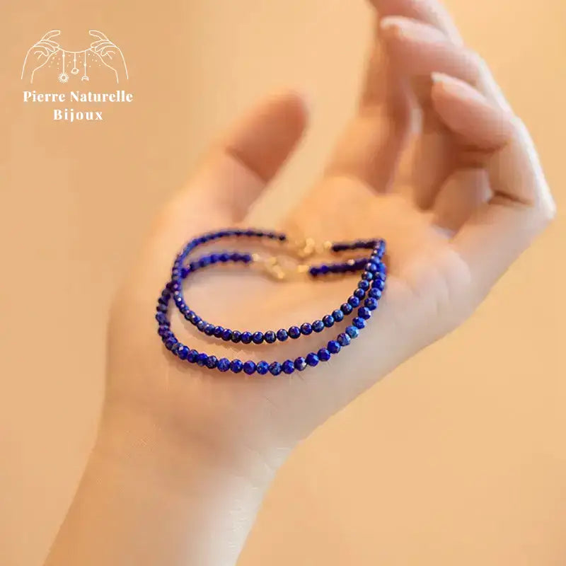 Bracelet fin en Lapis-lazuli | Bracelets | pierre naturelle bijoux