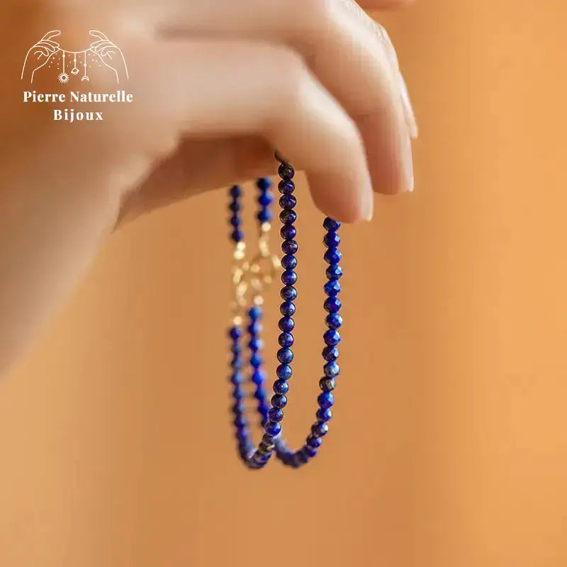 Bracelet fin en Lapis-lazuli | Bracelets | pierre naturelle bijoux