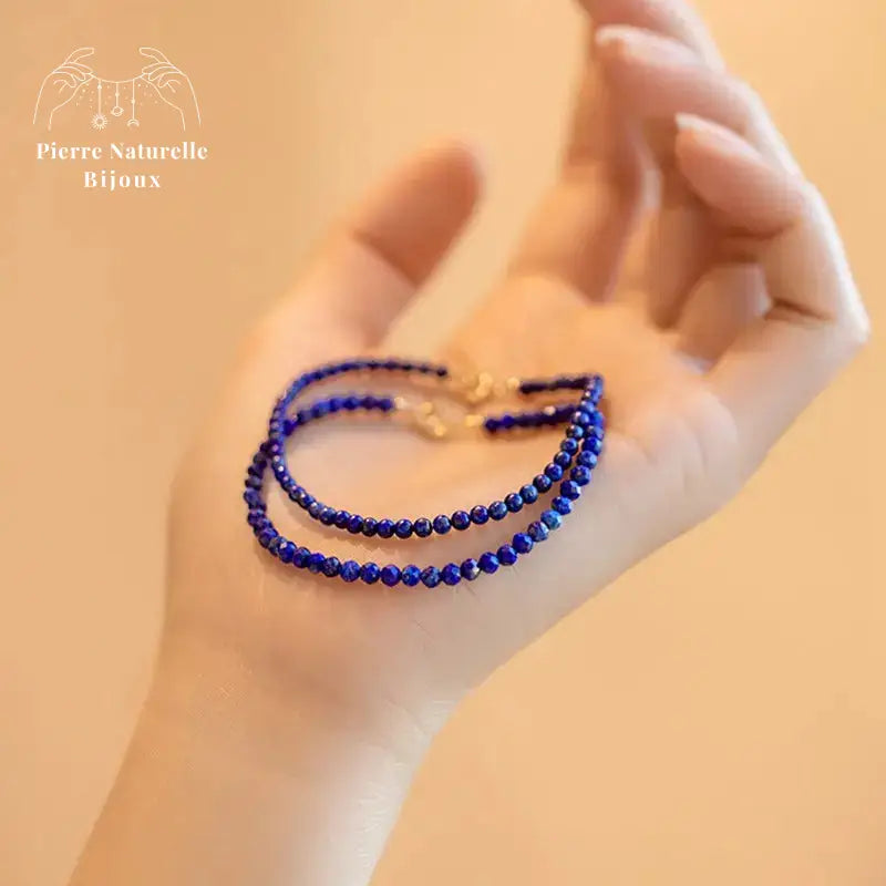 Bracelet fin en Lapis-lazuli | Bracelets | pierre naturelle bijoux
