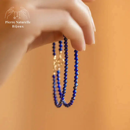 Bracelet fin en Lapis-lazuli | Bracelets | pierre naturelle bijoux