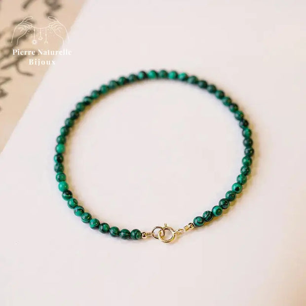 Bracelet fin en Malachite | Bracelets | pierre naturelle bijoux