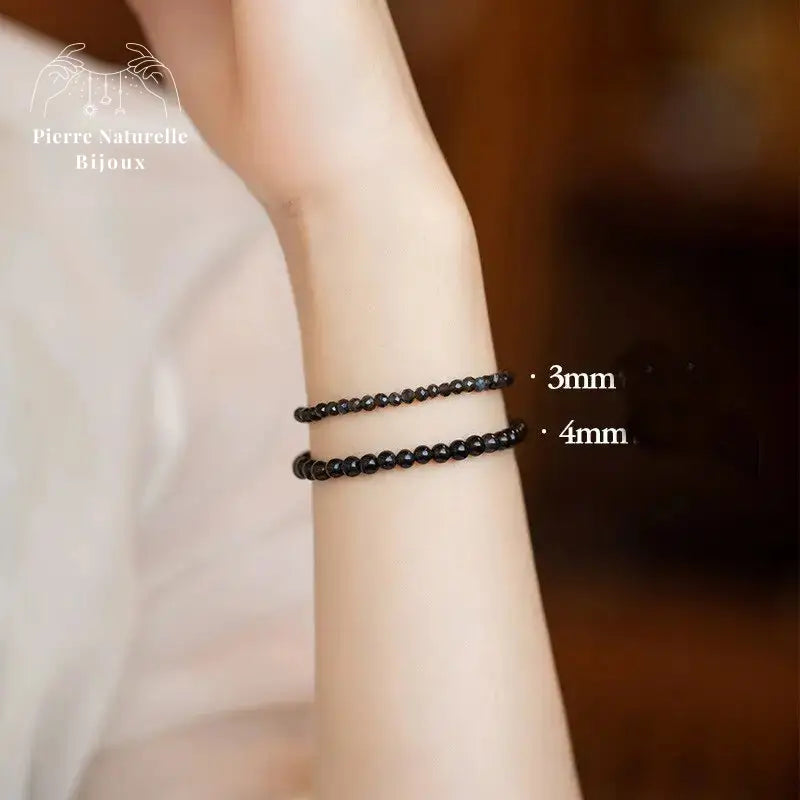 Bracelet fin en Obsidienne | Bracelets | pierre naturelle bijoux