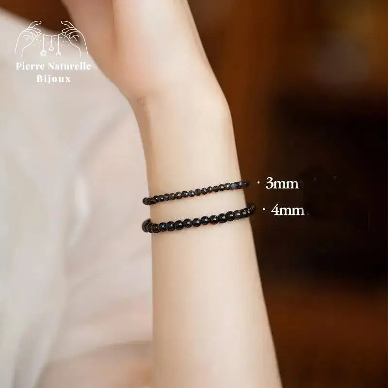 Bracelet fin en Obsidienne | Bracelets | pierre naturelle bijoux