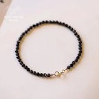 Bracelet fin en Obsidienne | Bracelets | pierre naturelle bijoux