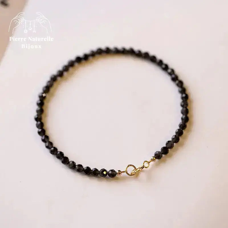 Bracelet fin en Obsidienne | Bracelets | pierre naturelle bijoux