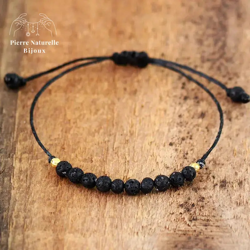 Bracelet fin en Pierre de lave | Bracelets | pierre naturelle bijoux