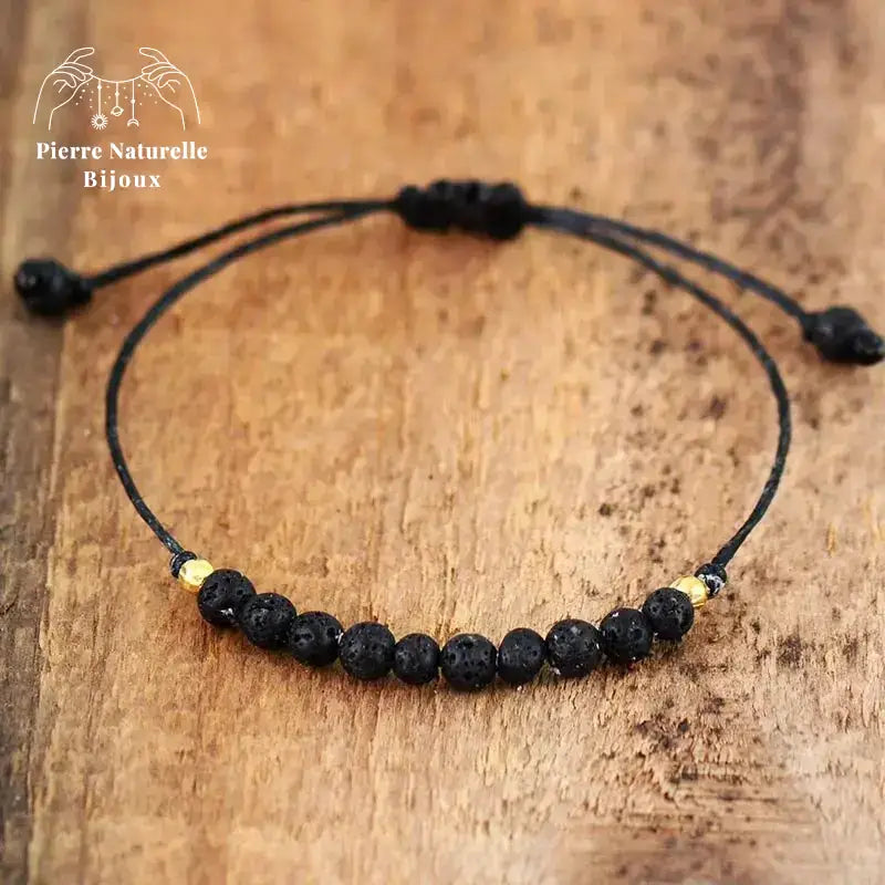 Bracelet fin en Pierre de lave | Bracelets | pierre naturelle bijoux