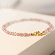 Bracelet fin en Quartz rose | Bracelets | pierre naturelle bijoux