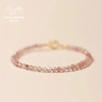 Bracelet fin en Quartz rose