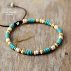 Bracelet fin en Turquoise et Howlite | Bracelets | pierre naturelle bijoux