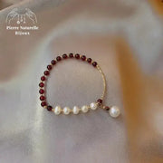 Bracelet en Grenat et Perle d'eau douce