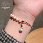Bracelet en Grenat et Perle d'eau douce | Bracelets | pierre naturelle bijoux