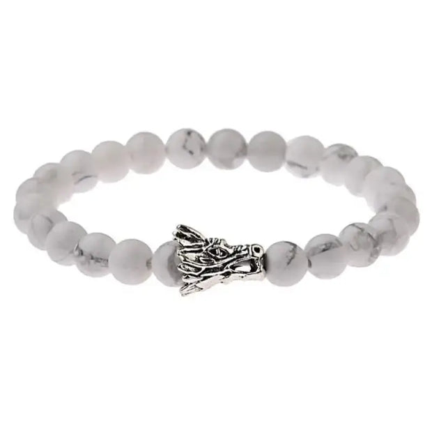 Bracelet duo "Dragon" en Howlite