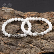 Bracelet duo "Dragon" en Howlite | Bracelets | pierre naturelle bijoux