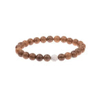 Bracelet duo "Douceur" en Howlite et Bois naturel