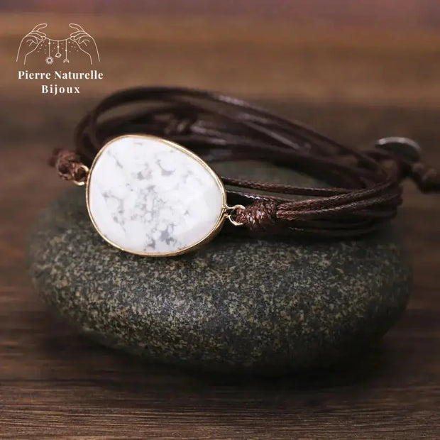 Bracelet "Harmonie" en Howlite | Bracelets | pierre naturelle bijoux