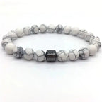 Bracelet "Stabilité" en Howlite | Bracelets | pierre naturelle bijoux