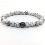 Bracelet "Stabilité" en Howlite | Bracelets | pierre naturelle bijoux
