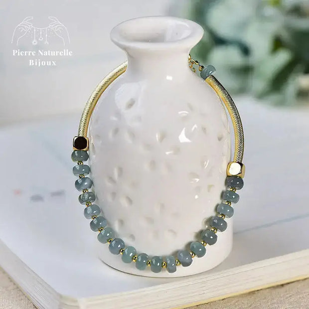 Bracelet en Jade bleu | Bracelets | pierre naturelle bijoux