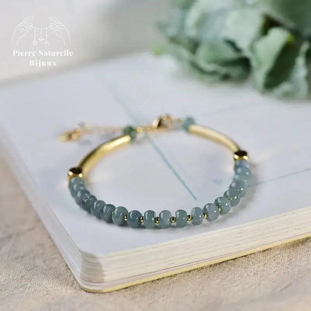 Bracelet en Jade bleu | Bracelets | pierre naturelle bijoux