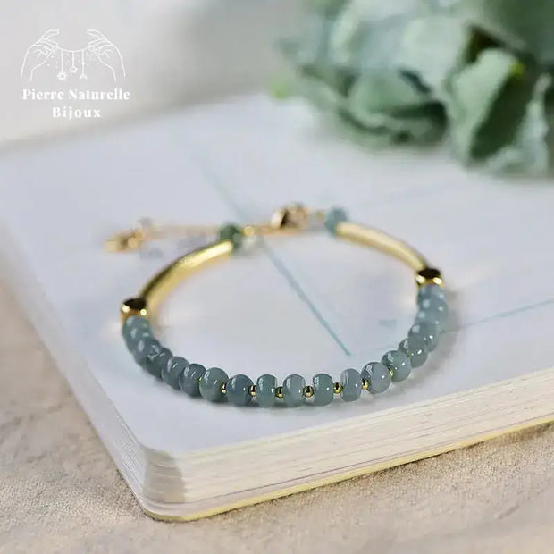 Bracelet en Jade bleu | Bracelets | pierre naturelle bijoux